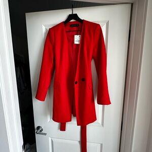 Zara Vibrant Red Women's Blazer